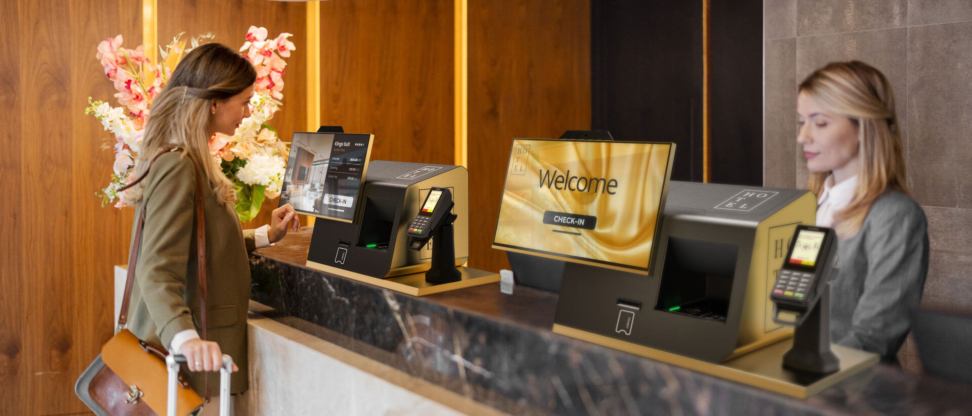 self-check-in kiosk for hotels