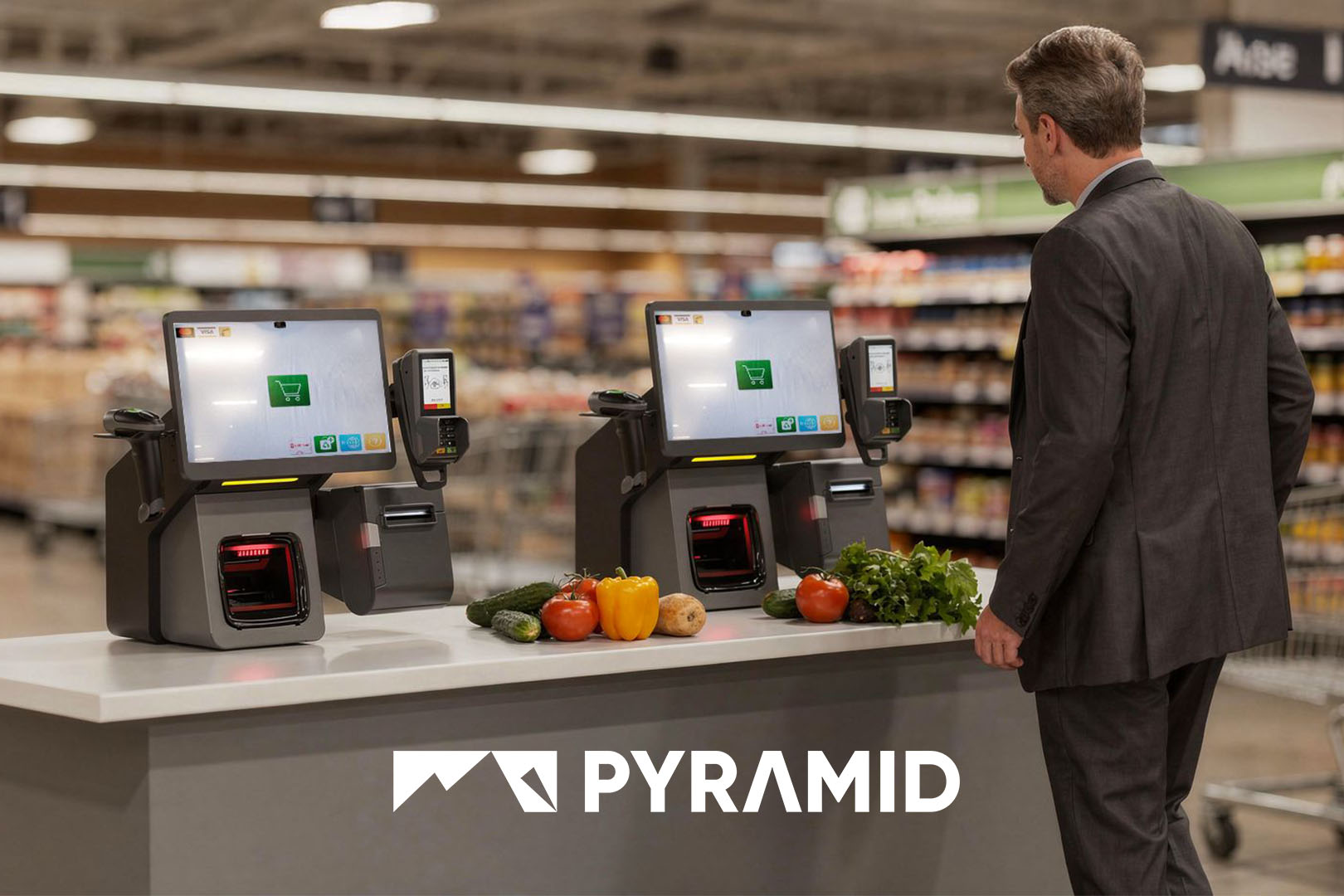 Self-Checkout System mit Altersverifikation POLYTOUCH® pSyCO Countertop