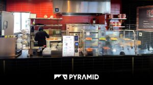 POLYTOUCH® Self-Service-Kiosk in einem Flughafenrestaurant in den USA