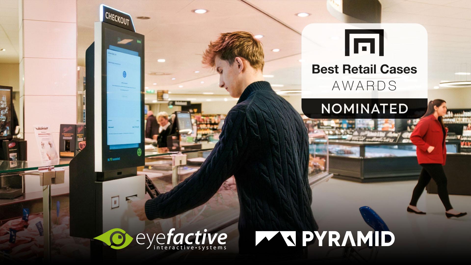 POLYTOUCH® SWIFT 24 als EDEKA EasyOrder Terminal für Self-Service-Bestellungen an der Frischetheke – nominiert für den Best Retail Cases Award 2026.